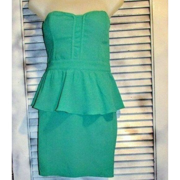 Urban Outfitters Sz 2 Green Bustier Dress - Picture 5 of 9